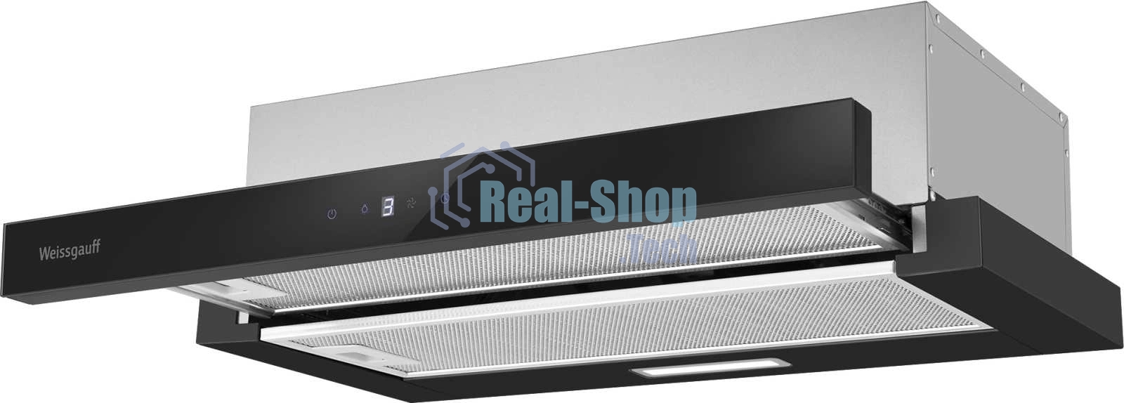 Вытяжка Weissgauff TEL 600 2M Touch Black Glass
