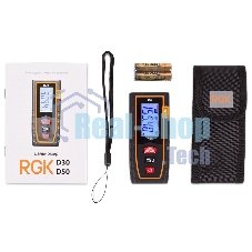 Лазерная рулетка RGK D30 дальность 0.3-30м точность ±2мм