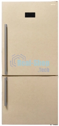 Холодильник Sharp SJ-653GHXJ52R бежевый двухкамерный 400/164 л морозилка снизу, No Frost