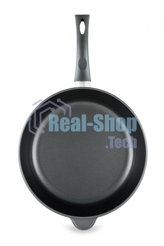 Сковорода НЕВА МЕТАЛЛ 9128 д.28 (Диаметр 28 см. 4-х слойное антипригарное покрытие ТИТАН пк равномерно нагревается за счет особой конструкции корпуса по принципу 