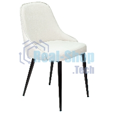 Стул для кухни Бюрократ KF-5 Velvet 20 молочный, металл черный, на ножках