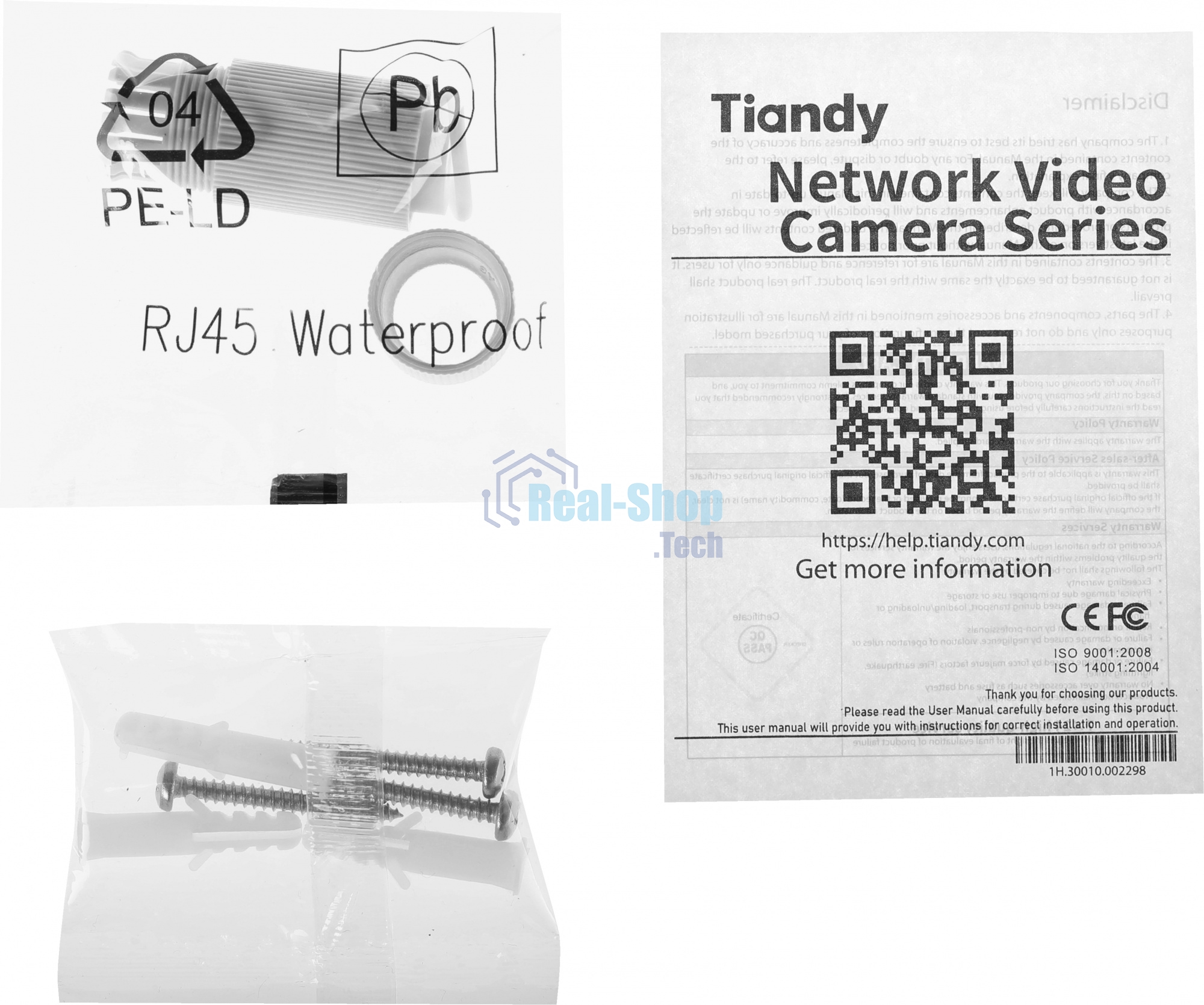 Камера видеонаблюдения IP Tiandy AK TC-C321N I3/E/Y/4мм 4-4мм цв. корп.:белый