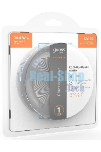 Лента светодиодная Basic Gauss 12V 14,4W/m 1400lm/m 3000K IP20 LED 3m 1/100
