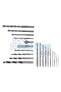 Набор сверл Matrix комб., мет.1-6мм,бетон 4-8мм,дер.4-8 мм,биты 10шт,адап., зенковка, 31пр., PRO