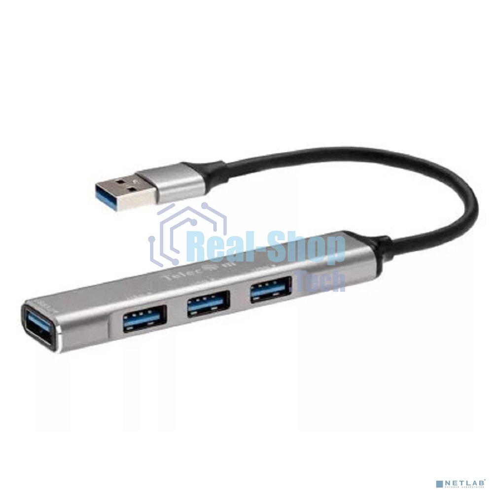 Переходник USB 3.0 -->USB3.0+3 USB2.0, Aluminum Shell, 0.2м Telecom TA308U