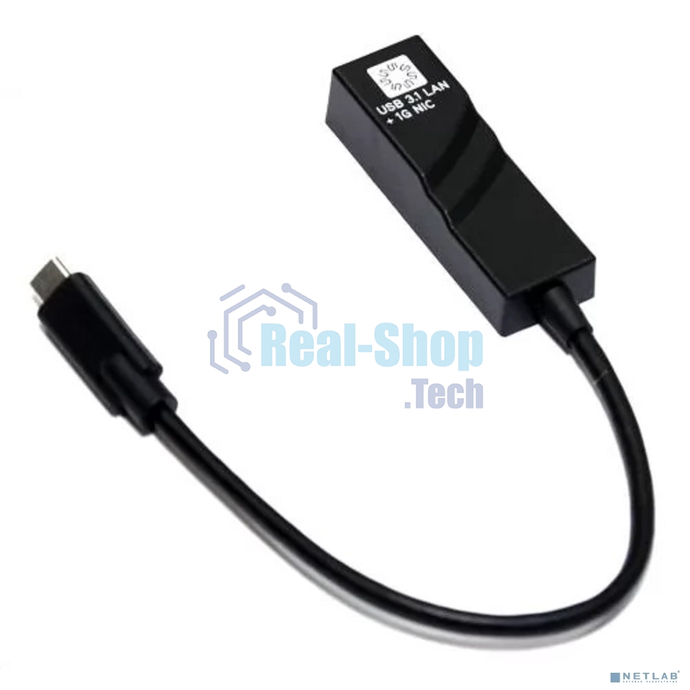 Кабель-адаптер 5bites UA3C-45-07BK USB3.1, RJ45 1G, черный