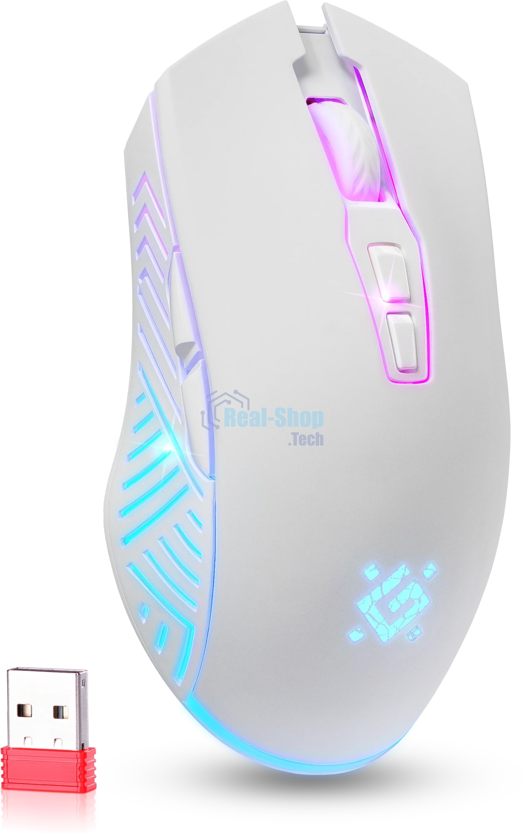 Мышь беспроводная Defender Pandora GM-502 белый, 3200 dpi, радиоканал, USB, кнопки - 7