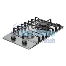 Газовая варочная панель Kuppersberg FS 36 X, газ, High-Tech, 29 см, автоматический электроподжиг, газ-контроль, форсунки под сжиженый газ, SABAF конфорки, чугунные решетки, цвет нержавеющая сталь, цвет фурнитуры черный