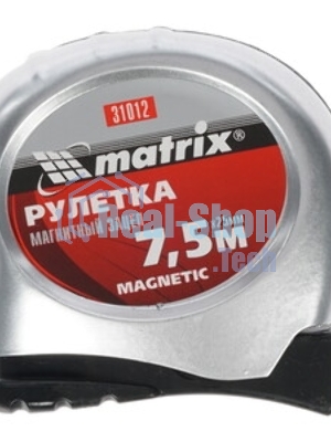 Рулетка Matrix Magnetic, 7,5 м х 25 мм, магнитный зацеп