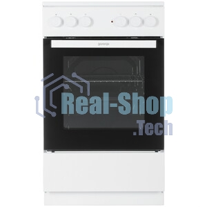 Плита электрическая Gorenje GEC5A12WG-B белый, конфорок 4 электрических, духовка 68 л, 50 см x 85 см x 59.4 см (без крышки)