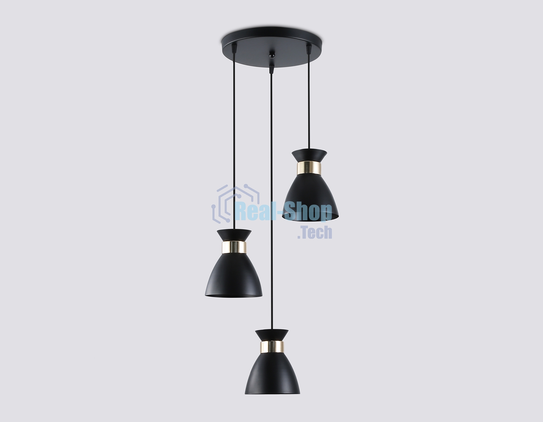 Светильник Ambrella light TR8470/3 BK/FGD черный/золото E27/3 max 60W D340*1000
