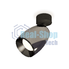 Комплект поворотного светильника Ambrella light XM1123001 DCH/SBK/PBK черный хром/черный песок/черный полированный MR16 GU5.3 (A2210, C1123, N7031)