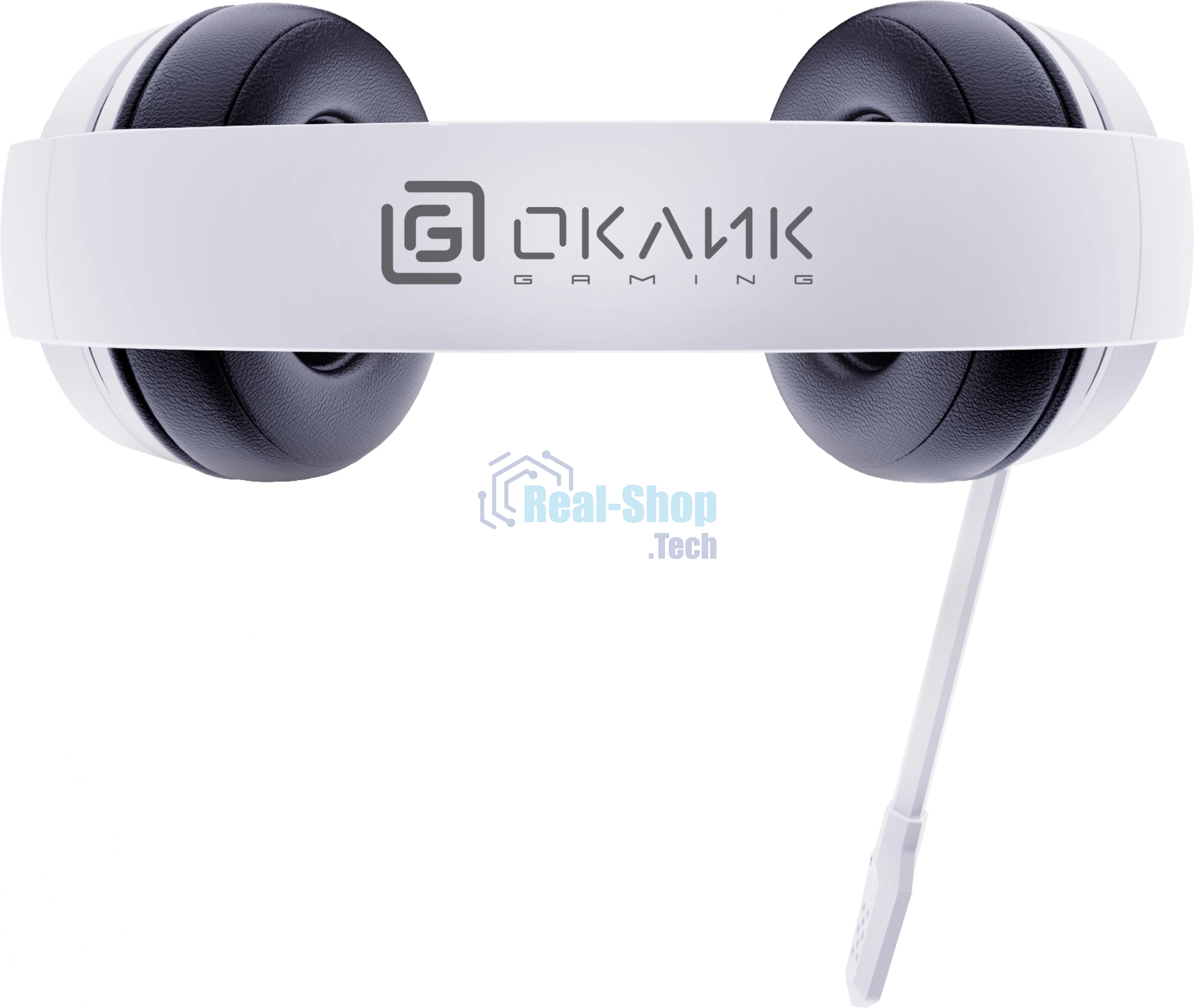 Гарнитура Oklick HS-L710G белый/чёрный, проводная, USB, подсветка