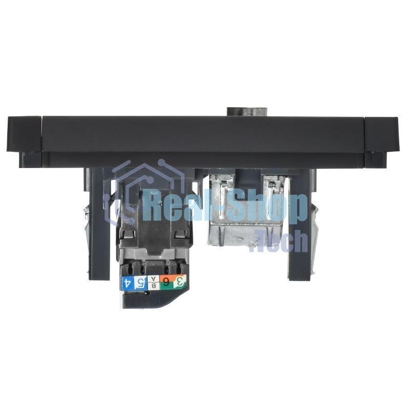 Розетка двойная TV+RJ45 кат.5E IEK FORTE&PIANO FP136 черный