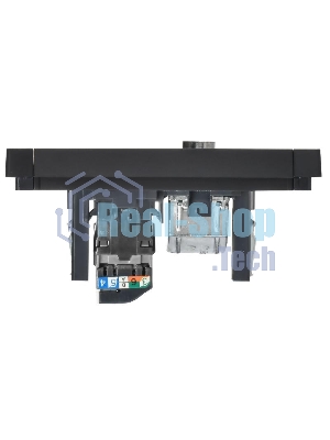 Розетка двойная TV+RJ45 кат.5E IEK FORTE&PIANO FP136 черный