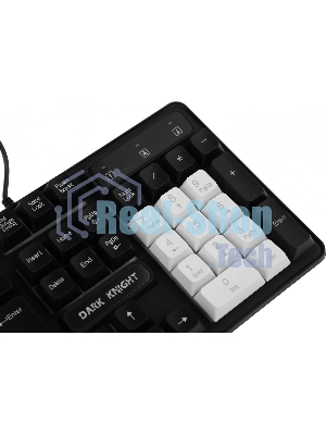 Клавиатура проводная Defender Dark Knight R GK-077, USB, черный/белый