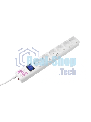 Сетевой фильтр-удлинитель PC бел 5м 6р, 16А, (3*1,5) SPG6-A5