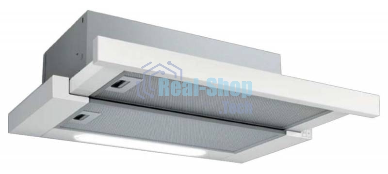 Вытяжка встраиваемая JET AIR Aurora LX/WH/F/50 белый, 50 см, 650 куб. м/ч, 53 дБ