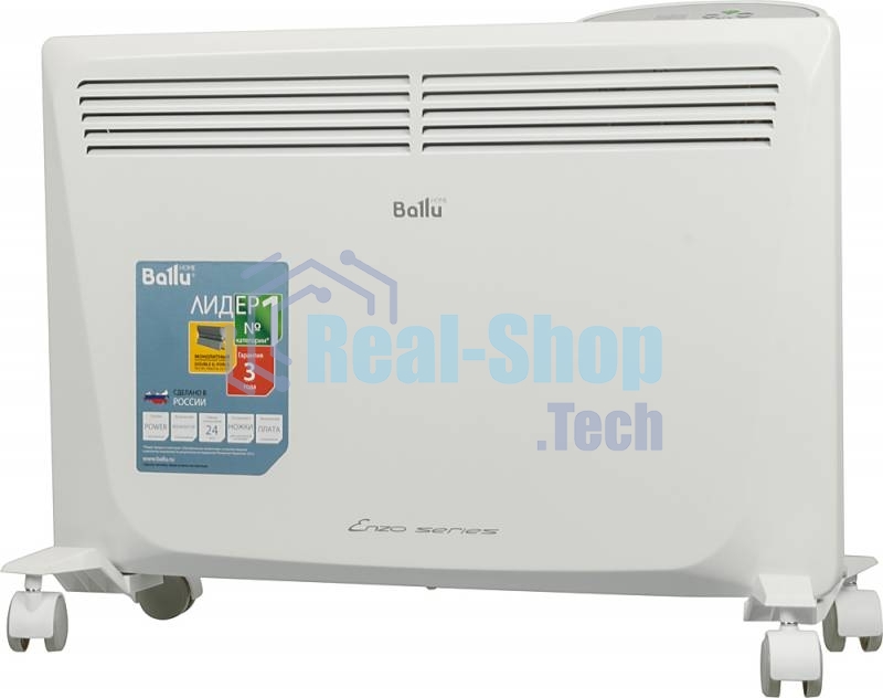 Конвектор Ballu Enzo BEC/EZER-1500 белый, 1500 Вт, 20 м2, термостат, дисплей