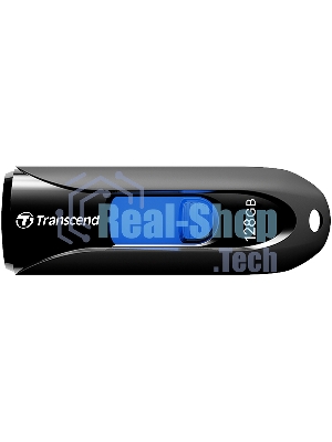 Флешка USB Transcend JetFlash 790 (TS128GJF790K), 128Gb, USB 3.0, R/W 90/40, черный/синий