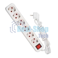 Удлинитель 6х3 м с заземл. 16А IP20 с выкл. Lezard 720-0603-602