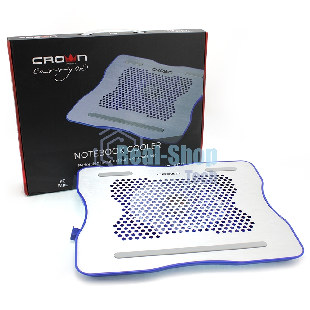 Аксессуар к ноутбуку CROWN Подставка для ноутбука CMLC-1001 silver&blue (до 15,6