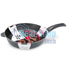 Сковорода НЕВА МЕТАЛЛ 9128 д.28 (Диаметр 28 см. 4-х слойное антипригарное покрытие ТИТАН пк равномерно нагревается за счет особой конструкции корпуса по принципу 