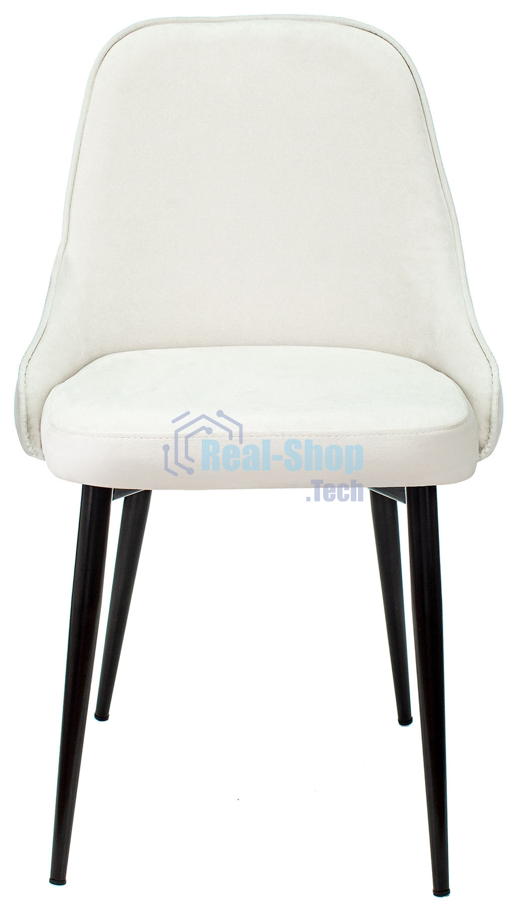 Стул для кухни Бюрократ KF-5 Velvet 20 молочный, металл черный, на ножках