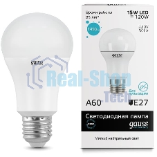 Светодиодная лампа Gauss LED Elementary 23225A60 15W E27 4100K 1/10/40 груша