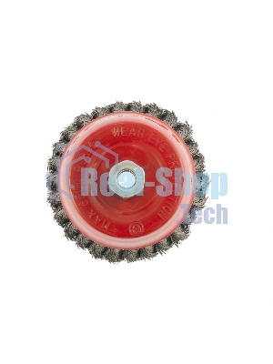 Щетка Matrix для УШМ, 125 мм, М14, Чашка, крученая проволока 0,35 мм