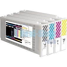 Картридж струйный Cactus CS-EPT41F4 T41F4 желтый пигментный (350 мл) для Epson SureColor SC-T5400M/SC-T3405/SC-T5405