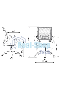 Кресло компьютерное Бюрократ CH-695NLTSL черный TW-01 TW-11, сетка/ткань, крестовина металл хром