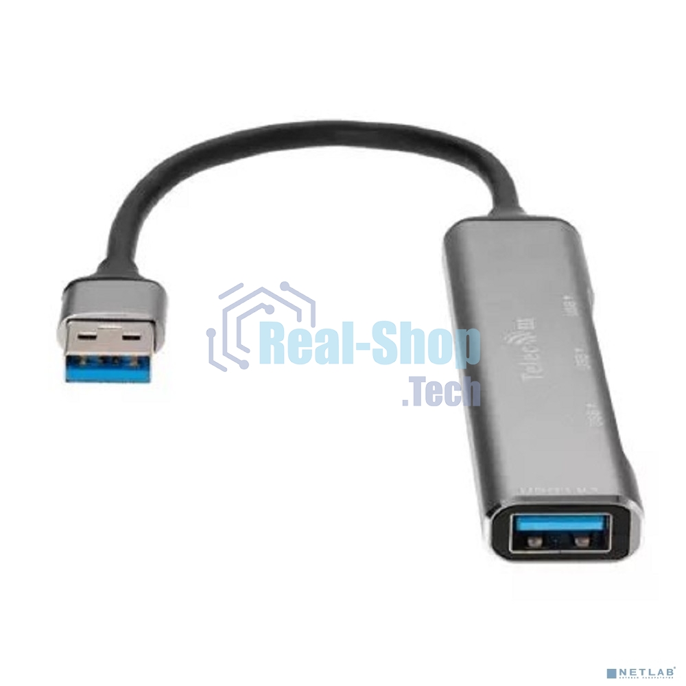 Переходник USB 3.0 -->USB3.0+3 USB2.0, Aluminum Shell, 0.2м Telecom TA308U