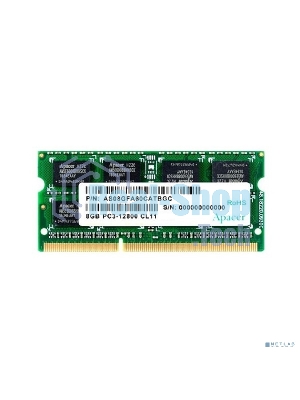 Оперативная память Apacer, DDR3, 8GB (1x8GB), 1600MHz, CL11, SO-DIMM