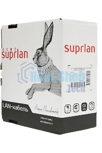 Кабель сетевой информационный Suprlan 01-0333-1, cat.5e U/UTP, 4 пары, 24AWG, PVC, внутренний, 50м, серый