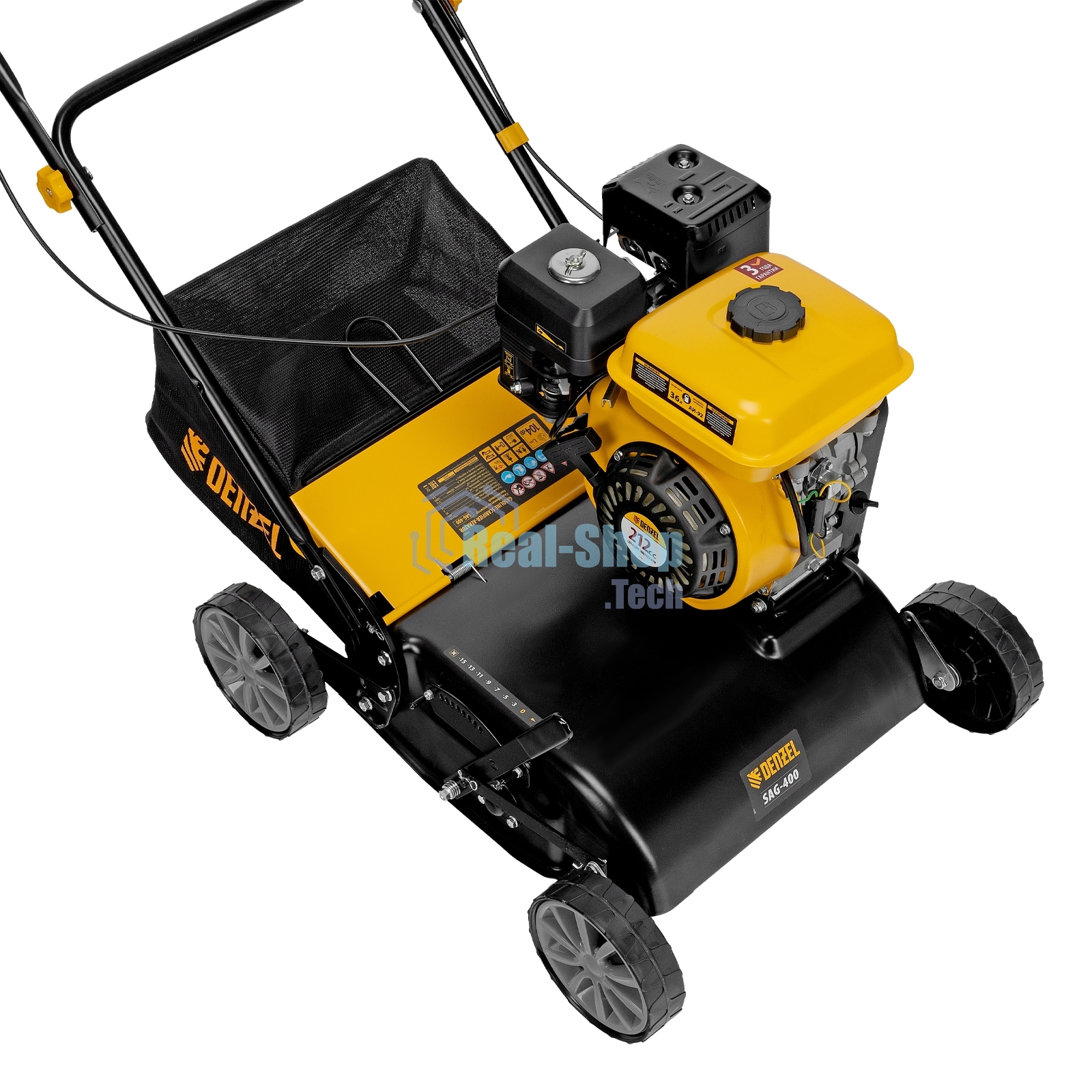 Скарификатор-аэратор бензиновый Denzel SAG-400, 212 см3, -15/+10 мм, 40 см