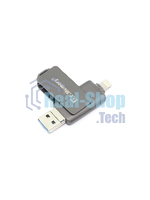 Флешка USB Dr. Memory 051, 4Gb, USB 3.0/USB Type-C, R/W 70/40, серый