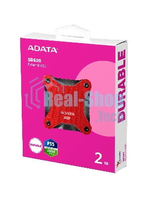 Внешний SSD ADATA SD620, 2TB, USB 3.2 Gen 2 Type-A, R/W 550/480, красный