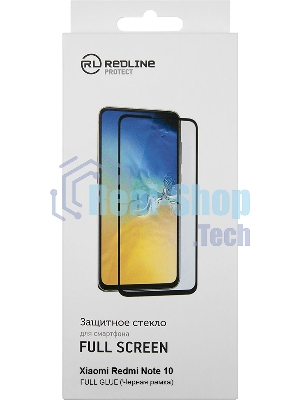 Защитное стекло для экрана Redline УТ000024054 черный для Xiaomi Redmi Note 10/10s прозрачная