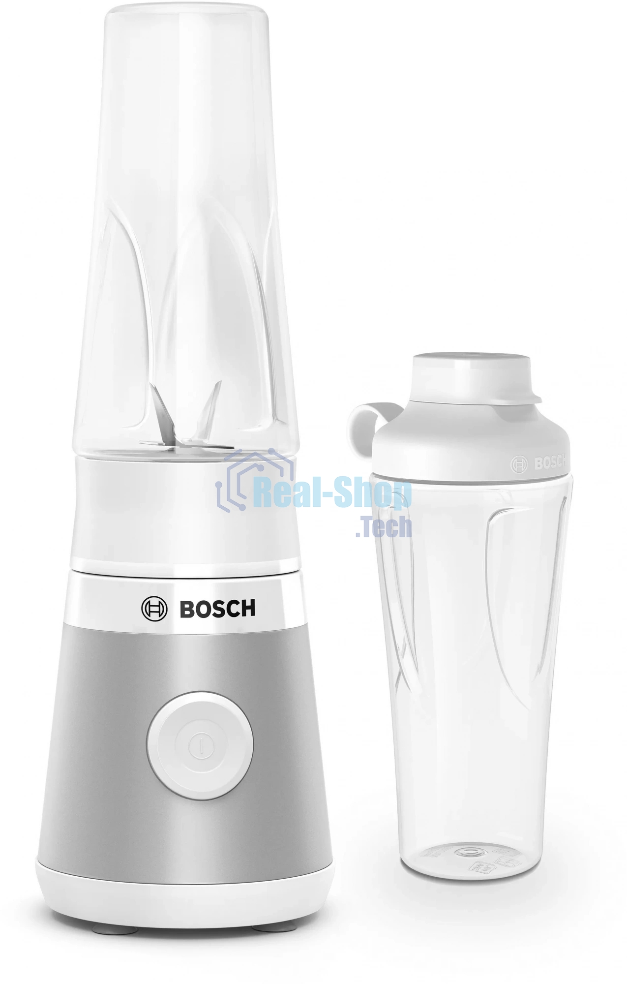 Блендер стационарный Bosch MMB2111T серебристый, 450 Вт, 1 скорость