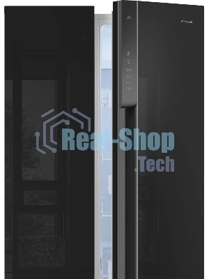 Холодильник Weissgauff WSBS 500 Inverter NoFrost Black двухкамерный 270/180л морозилка слева, No Frost, Side by Side