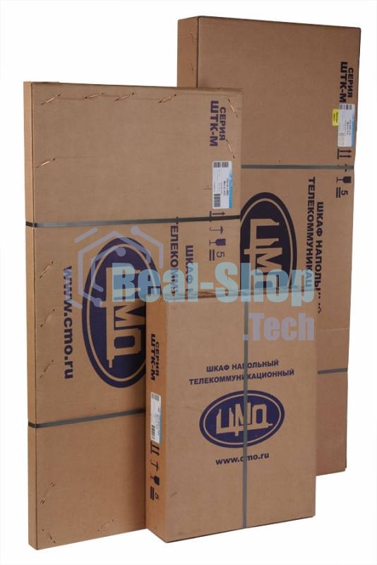 Шкаф телеком. напольный 42U (800x1000) дверь стекло (ШТК-М-42.8.10-1ААА) (3 коробки)