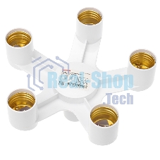 Разветвитель цокольный Rexant Е27-5хЕ27 белый