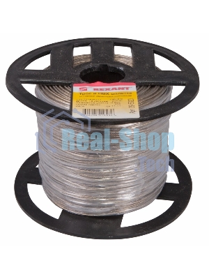 Трос стальной Rexant в ПВХ изоляции d=2.0 мм, катушка 200 метров