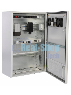 Шкаф настенный ЦМО ШТВ-Н-6.6.3-4ААА 6U 600x330 мм пер. дв. стал. лист несъемные бок. пан. 57 кг серый