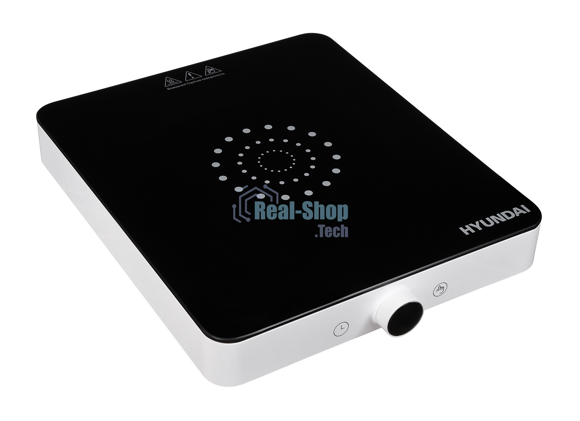 Плита настольная электрическая Hyundai HYC-0105 белый стеклокерамика (настольная)