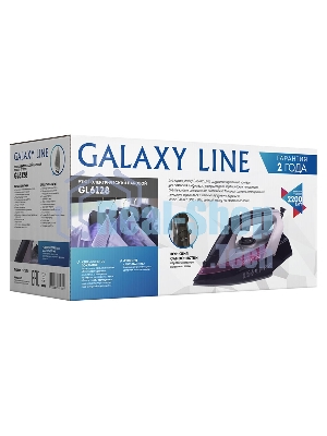 Утюг Galaxy Line GL 6128 фиолетовый/черный, 2200 Вт, 30 г/мин, 140 г/мин, 150 мл