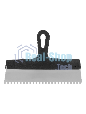 Шпатель из нержавеющей стали Сибртех 300 мм, зуб 6х6 мм, пластмассовая рукоятка