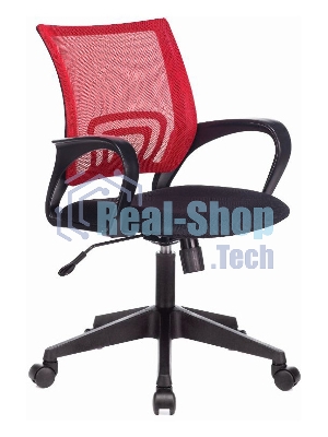 Кресло Бюрократ CH-695N/R/TW-11 красный/черный, сетка, 120 кг, механизм качания