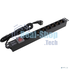 Блок розеток горизонтальный ExeGate ServerPro PDU-19H805 Al-8S-EU3-SW, 19